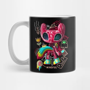 red cat ranger doodle Mug